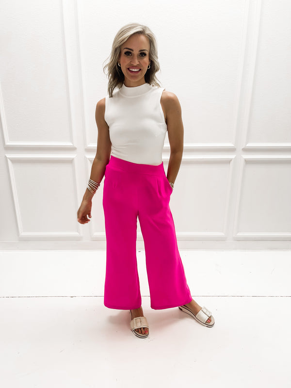 Solid Wide Leg Pant