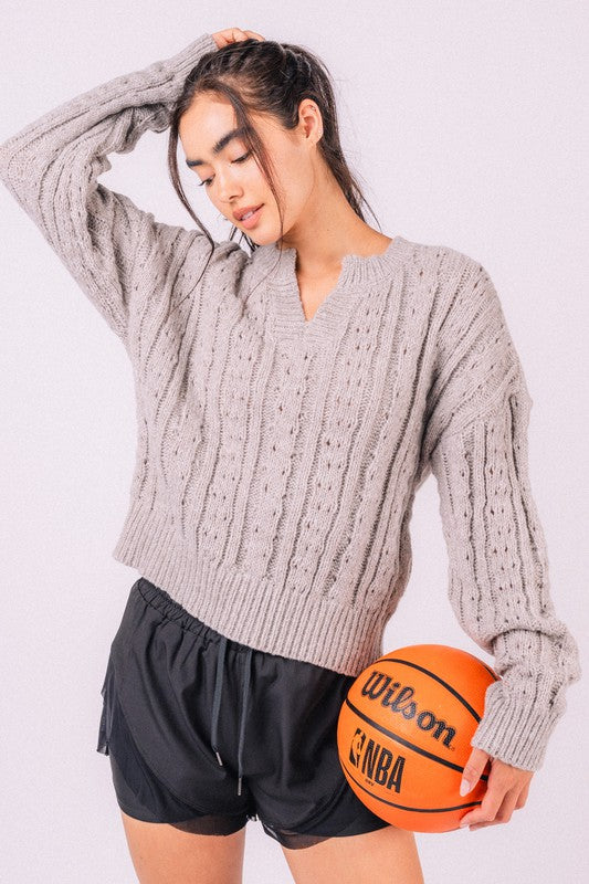 SP Cable Knit Cozy Sweater