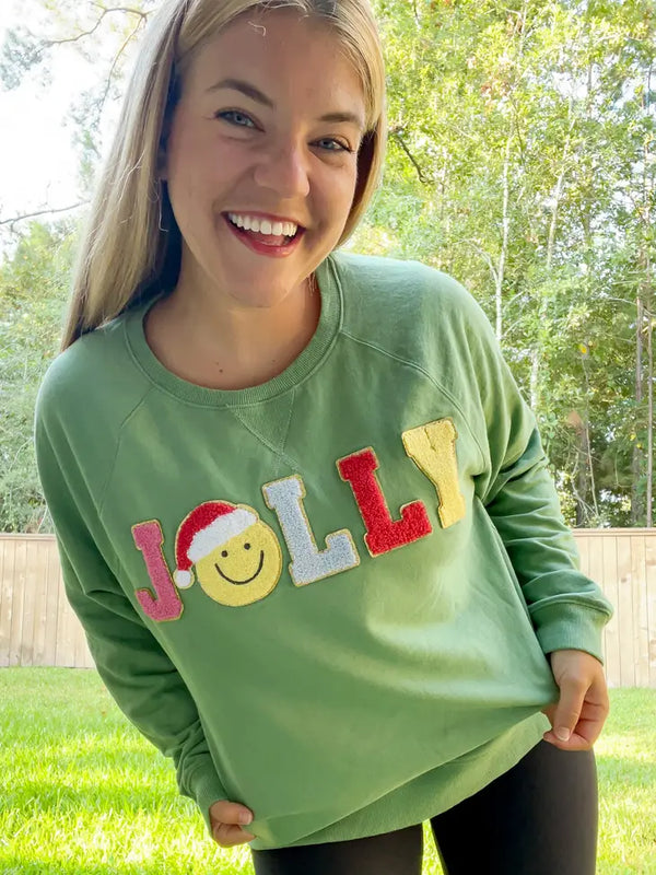 Jolly Chenille Patch Sweatshirt