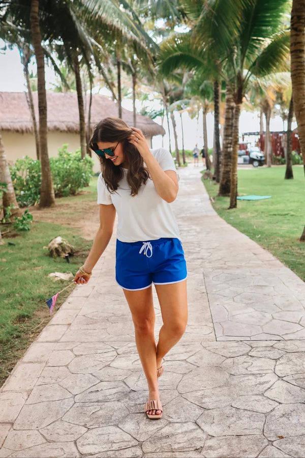 Blue And White Everyday Shorts