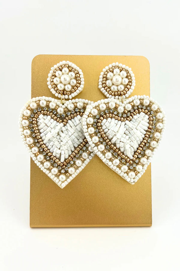 JL Heart Earrings