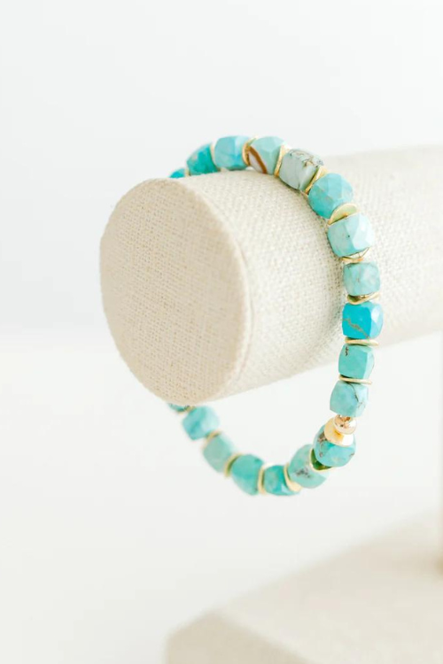 KG Faceted Turquoise Bracelet