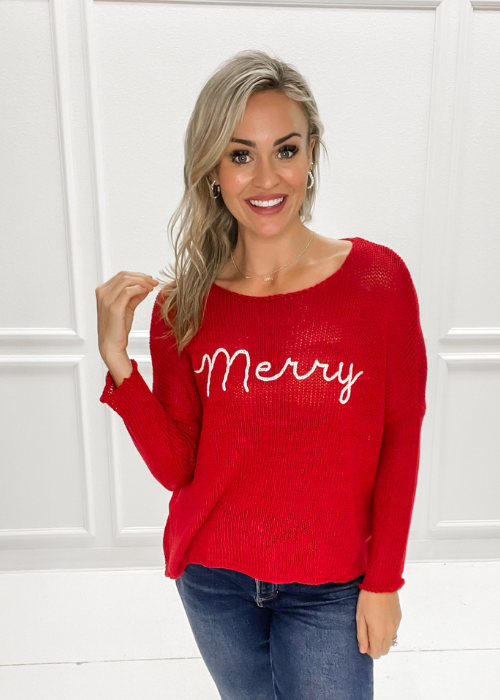 WS Merry Embroidered Sweater