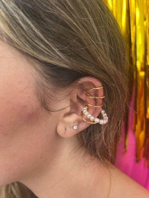 Pearl Metal Ear Cuff